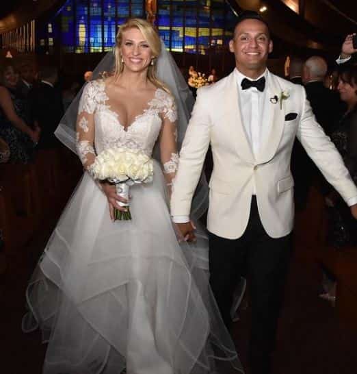 Nicole Perez donned in a white bridal gown with lace while her groom stunned in a black and white suit, tied up with a black bow tie. What is Nicole's age?